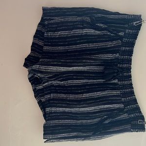 Black and white shorts